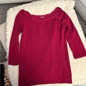 Wolford red 3/4 sleeve fitted top